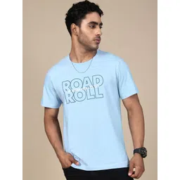 Roadster Typography Printed Round Neck Pure Cotton T-Shirt-picture-16