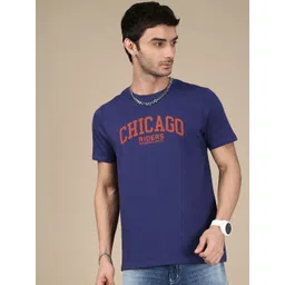 Roadster Typography Printed Round Neck Pure Cotton T-Shirt-picture-20