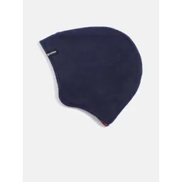 Roadster Unisex Navy Blue & Red Acrylic Reversible Beanie-picture-14