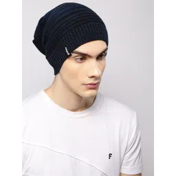 Roadster Unisex Navy Blue Solid Beanie-picture-13