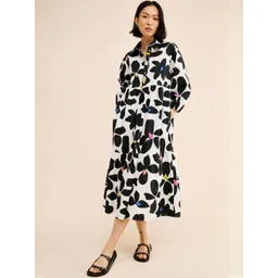 Roadster Women Black Printed BLENDED Fit and Flare Dresses-picture-14