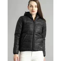 Roadster Women Black Solid Puffer Jacket-picture-22