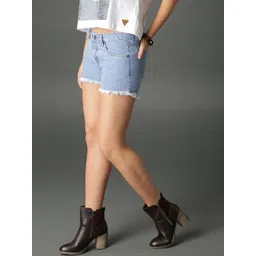 Roadster Women Blue Denim Shorts-picture-31