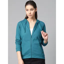 Roadster Women Blue Solid Hooded Sweatshirt-picture-27