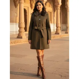 Roadster Women Cotton Regular Fit Tie Knot Long Length Blazer-picture-37