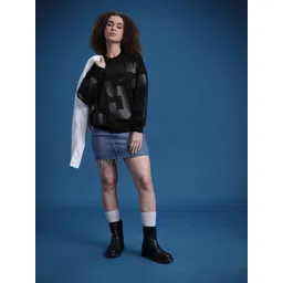 Roadster Women Drop Shoulder Oversized Sweatshirt image 4