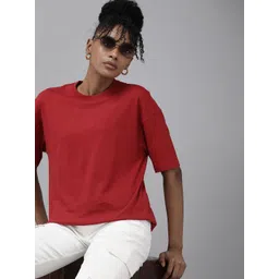 Roadster Women Drop-Shoulder Sleeves Boxy T-shirt-picture-27