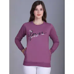 Roadster Women Lavender Printed Sweatshirt-picture-24