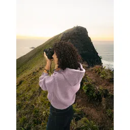 Roadster Women Lavender Sherpa Hooded Sweatshirt-picture-27