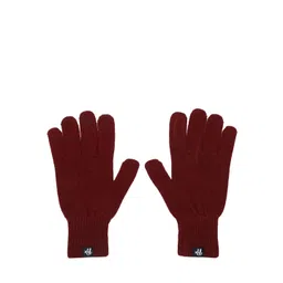 Roadster Women Maroon Solid Acrylic Hand Gloves-picture-34