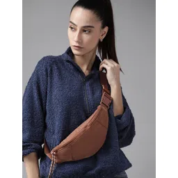 Roadster Women Navy Blue Solid Drop Shoulder Sherpa Sweatshirt-picture-19