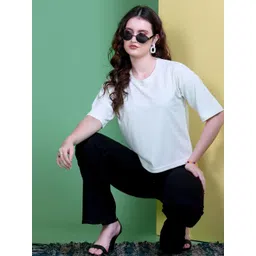 Roadster Women Regular Fit Pure Cotton T-shirt-picture-26