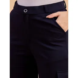 Roadster Women Relaxed High-Rise Easy Wash Cargos Trousers image 4