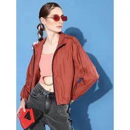 Roadster Women Rust Solid Tailored Jacket-picture-17