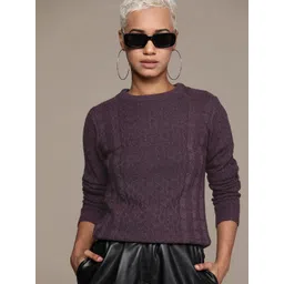 Roadster Women Self Design Pullover-picture-31