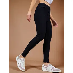 Roadster Women Skinny Fringed Detailing High Rise Stretchable Denim Jeans-picture-32