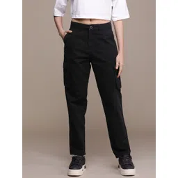 Roadster Women Solid Cargos Trousers-picture-16