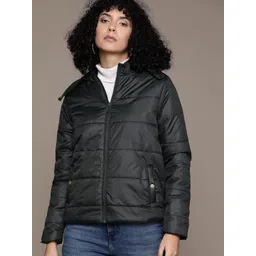 Roadster Women Solid Outdoor Puffer Jacket-picture-16