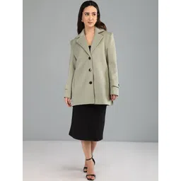 Roadster Women Solid Polyester Regular Fit Trench Coat-image-30