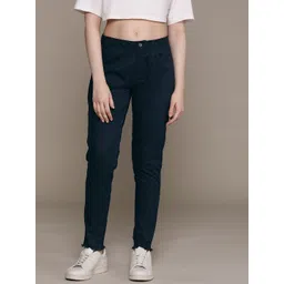 Roadster Women Solid Slim Fit Chinos Trousers-picture-23