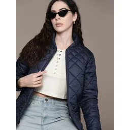 Roadster Women Solid Windcheater Outdoor Quilted Jacket-picture-15