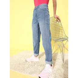 Roadster Women Stunning Blue Boyfriend Fit Stretchable Jeans-picture-16