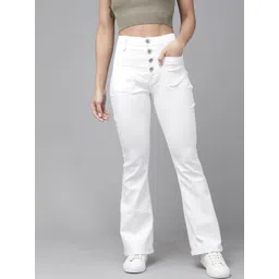 Roadster Women White Bootcut High-Rise Stretchable Jeans-picture-40