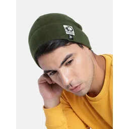 Roadster x Discovery Adventures Unisex Olive Green Solid Beanie-picture-38