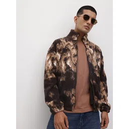 The Roadster Life Co. Abstract Print Fleece Jacket-image-16