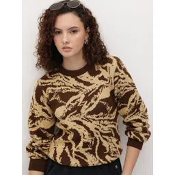 The Roadster Life Co. Abstract Print Sweater-picture-40