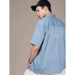 The Roadster Life Co. Brand Logo Embroidered Pure Cotton Relaxed Fit Casual Shirt-picture-18