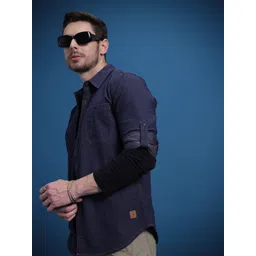 The Roadster Life Co. Chambray Longline Casual Shirt-picture-41