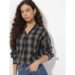 The Roadster Life Co. Checked Cuffed Sleeves Shirt Style Top-picture-32