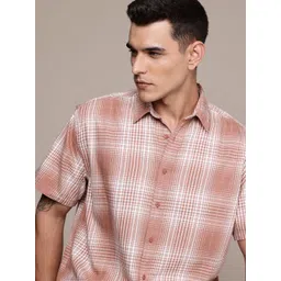 The Roadster Life Co. Checked Drop-Shoulder Sleeves Pure Cotton Relaxed Fit Casual Shirt-picture-13