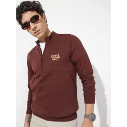 The Roadster Life Co. Embroidered Mock Collar Sweatshirt-picture-17