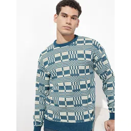 The Roadster Life Co. Geometric Self Design Sweaters-picture-10