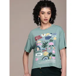 The Roadster Life Co. Graphic Printed Drop-Shoulder Sleeves Boxy T-shirt-picture-12