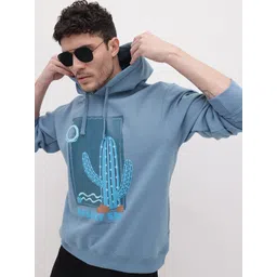 The Roadster Life Co. Graphic Printed Relaxed Fit Hooded Fleece Sweatshirt-picture-10