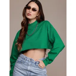 The Roadster Life Co. High Neck Crop Sweatshirt-picture-12