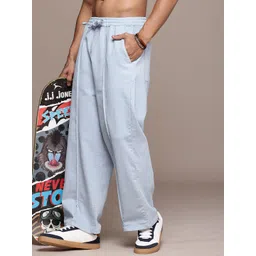 The Roadster Life Co. Men Baggy Fit Trousers-picture-40