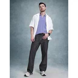 The Roadster Life Co. Men Mid-Rise Pure Cotton Flared Fit Light Fade Jeans-picture-38