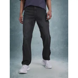 The Roadster Life Co. Men Mid-Rise Pure Cotton Light Fade Frayed Detail Straight Fit Jeans-picture-35