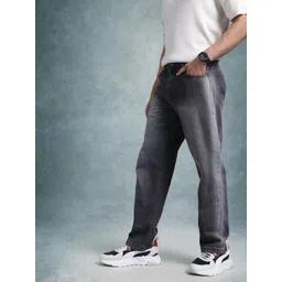 The Roadster Life Co. Men Mid-Rise Pure Cotton Straight Fit Heavy Fade Jeans image 3