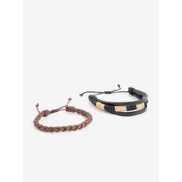 The Roadster Life Co. Men Set of 2 Leather Multistrand Bracelet-picture-16