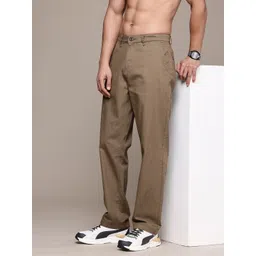 The Roadster Life Co. Men Straight Fit Pure Cotton Chinos Trousers-picture-34