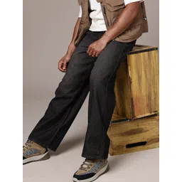 The Roadster Life Co. Men Wide Leg Light Fade Pure Cotton Jeans-picture-17