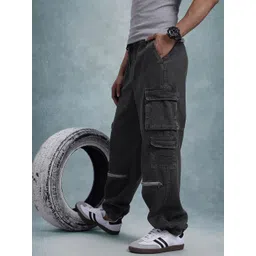 The Roadster Life Co. Men Zip Detail Parachute Fit Jeans-picture-36