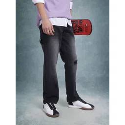 The Roadster Life Co. MenBootcut Slash Knee Light Fade Pure Cotton Bootcut Jeans-picture-41