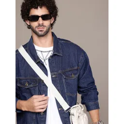 The Roadster Life Co. Oversized Pure Cotton Denim Trucker Jacket-picture-18