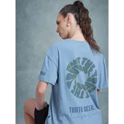 The Roadster Life Co. Printed Drop-Shoulder Sleeves Relaxed T-shirt-picture-22